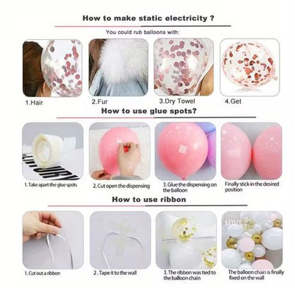 42 Balloons - Navy, Golden & Blue for Birthday Party or Baby Shower Arch - Kabukis