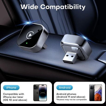 2 - in - 1 Wireless CarPlay & Android Auto Adapter,Fast Auto - Connect, No Delay - Kabukis